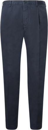 Incotex Pleated Chinos - Heren - Chinos - Blauw - 3XL - Katoen - Broeken
