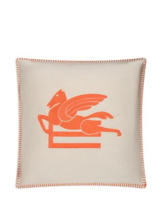 Etro Home Pegaso-embroidered cushion (45cm x 45cm) - Neutrals