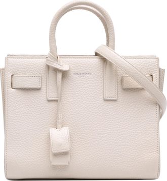 Saint Laurent Pre-owned Womens Sac De Jour Top Handle Bag - Ivory Leather - One Size