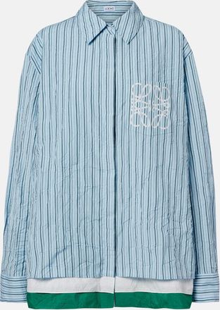 Loewe Anagram cotton-blend poplin shirt