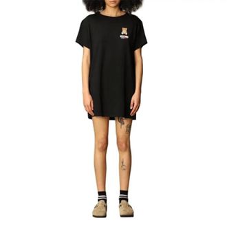 Moschino Dames, Jurken, Zwart, Maat: XS Katoen
