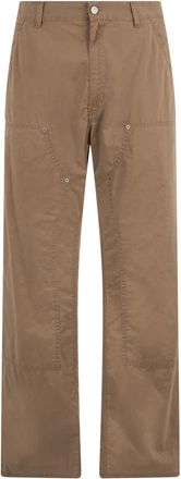 Maison Margiela Straight Cotton Pants - Heren - Straight fit broeken - Bruin - W31 - Katoen - Broeken