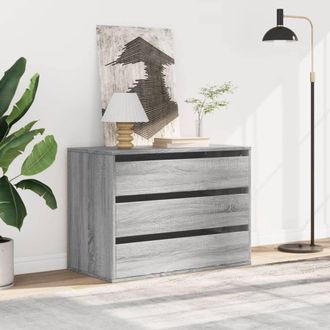 Berkfield Home Classic Corner Chest of Drawers Grey Sonoma 80x41x58 cm Engineere | Size: 80 x 41 x 58 cm