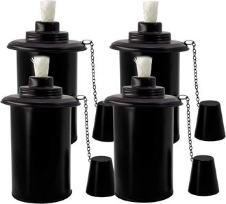 OEM Paquete De 4 Cartuchos De Gas Para Antorchas De Citronela, Recambios Con Mechas Y Tapas, Para Bricolaje En El Jard&iacute;n, El Patio O Fiestas