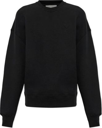 Ami Hoodies & sweatvesten, Heren, Zwart, 2Xl, Katoen, Katoenen sweatshirt met logo