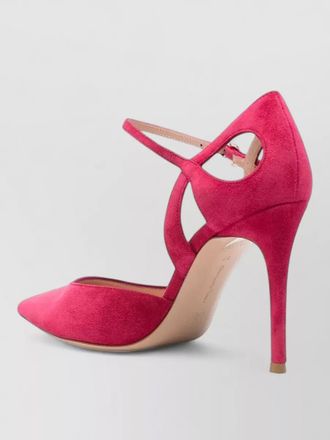 Gianvito Rossi suede leather pump pointed toe stiletto