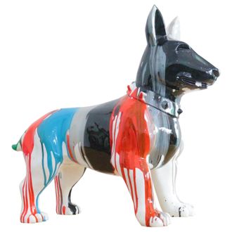 No Brand No Brand - Statuetta Bull Terrier Kuat&eacute;h Shae 59x23x51 Cm Multicolore