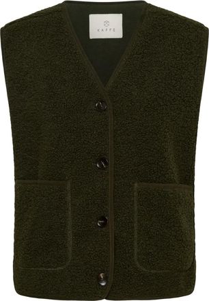 Kaffe Gilet - - Jackets - Donna - Verde - XS