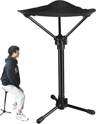 OEM Tabouret T&eacute;lescopique - Hauteur R&eacute;glable 60-79 Cm - Pour Camping P&ecirc;che Ext&eacute;rieur - 1 Pi&egrave;ce