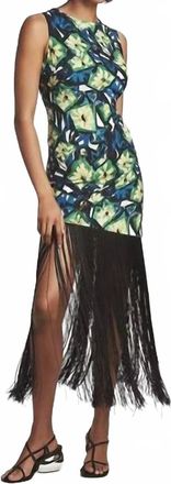 Simon Miller Casablanca Fringe Dress In Abstract Floral