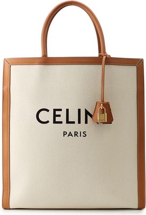 Celine Beige Camel Canvas Leather Tote Bag (Pre-Owned)
