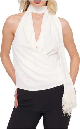 Nenette Folie Top - Dames - Tops zonder mouwen - Wit - S - Tops