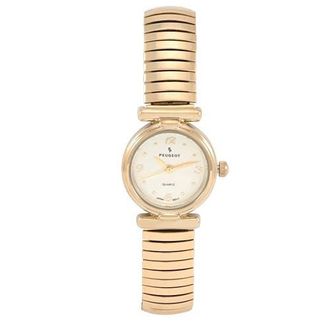 Peugeot Easy Read Expansion Stretch Watch- 25MM in Gold at Nordstrom
