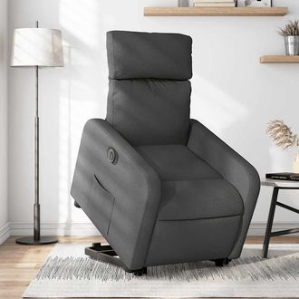 vidaXL Vidaxl - Sill&oacute;n El&eacute;ctrico Reclinable Elevable De Tela Gris Oscuro