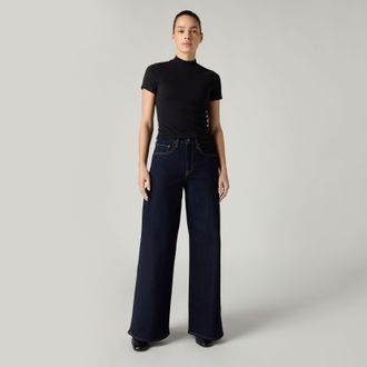 Levi's 728 High Rise Wide Leg Jeans - Womens - 23X30 - Blue
