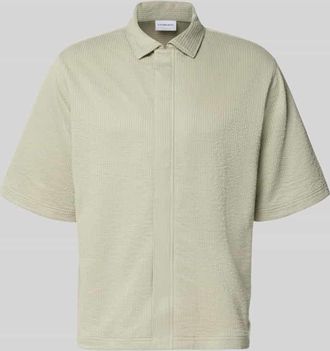 Lindbergh Lindbergh Regular Fit Freizeithemd mit verdecktem Rei&szlig;verschluss in Oliv, Gr&ouml;&szlig;e XXXL