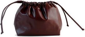 Mela Vegan Leather Pouch Clutch in Deep Red at Nordstrom Rack