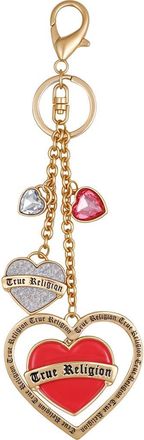 True Religion Triple Heart Bag Charm in Gold Tone at Nordstrom