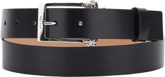 Alexander McQueen Black TWIN SKULL BELT