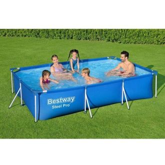Trade Shop Trade Shop - Piscina Sobre Suelo Rectangular 3300lt Steel Pro 300x201x66 Cm 56404