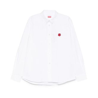 Kenzo Pop Casual Oxford Shirt - Heren - Casual Overhemden - Wit - XL - Katoen - Overhemden