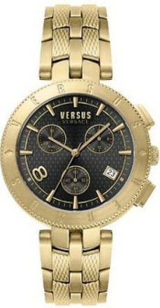 Versace Logo Gent Chronograph - Heren - Accessoires - Geel - Maat: ONE Size
