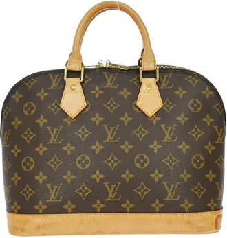 Louis Vuitton Alma Handbag Monogram Canvas Brown Canvas Handbag (Pre-Owned)
