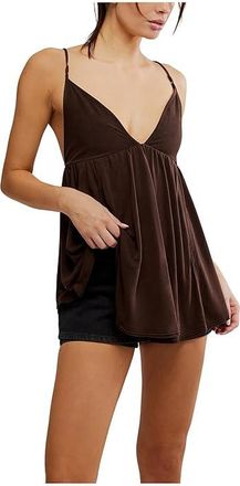 Free People Trixie Tunic Womens Clothing Black/Double Espress : MD (Womens 8-10), Modal/Polyester