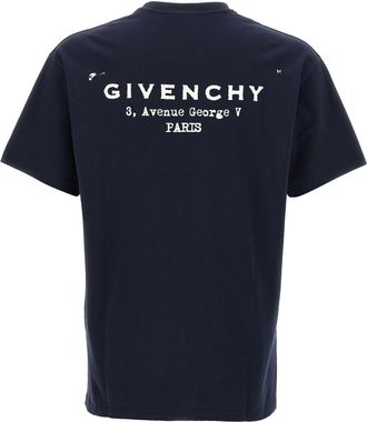 Givenchy Mens Blue Cotton T-Shirt