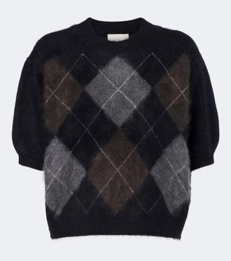 Lisa Yang Juniper argyle cashmere sweater