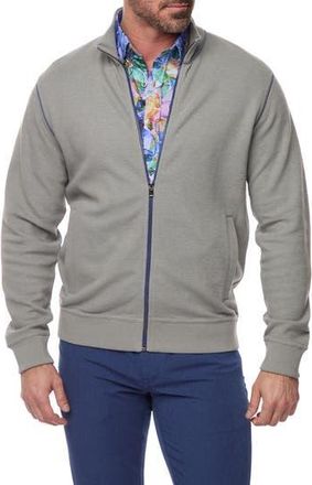 Robert Graham Moser Knit Zip-Up Jacket in Charcoal at Nordstrom Rack, Size Xxx-Large