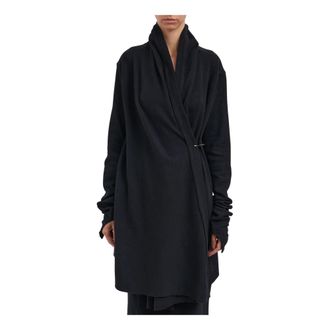 Marc Le Bihan Cardigans, female, Black, XS, Cardigan Lungo in Cotone Stretch