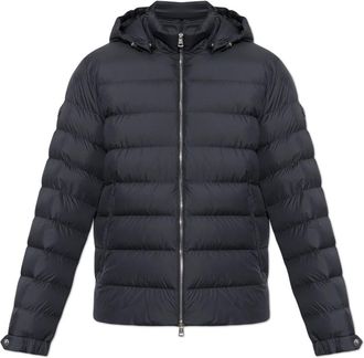 Moncler Arneb Down Jacket - Heren - Gewatteerde jassen - Blauw - 2XL - Leer - Jassen