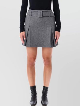 A.P.C. wool mini pleated skirt