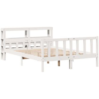 vidaXL Vidaxl - Bed Frame without Mattress White 150x200 cm King Size Solid Wood Pine