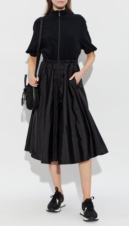 Moncler Dress Made Of Combined Fabrics, Womens, Black
