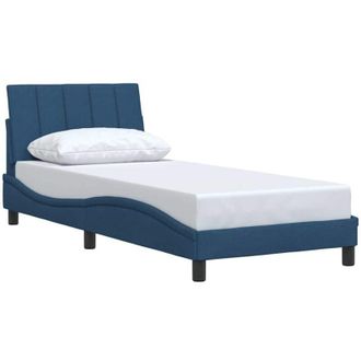 vidaXL Estructura De Cama Sin Colch&oacute;n Tela Azul 80x200 Cm Vidaxl