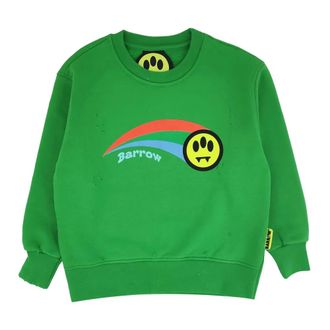 Barrow Crewneck Sweatshirt - male - BARROW - Kids Sweatshirts - Green - 6 Y - Kids