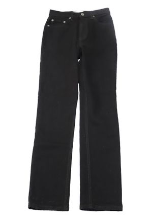 Reformation Liza High Rise Straight leg Jeans in Black Denim