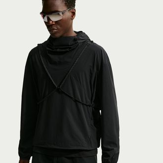 Nike Mens Tech Helios Dri-FIT Convertible Pullover Top in Black | IF1270-043