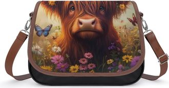 Generic Highland Cow (2) Crossbody Bags for Women Shoulder Messenger Bag Purse Handbags