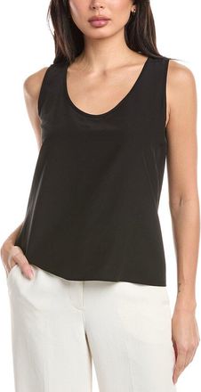 St. John Scoop Neck Silk-Blend Shell