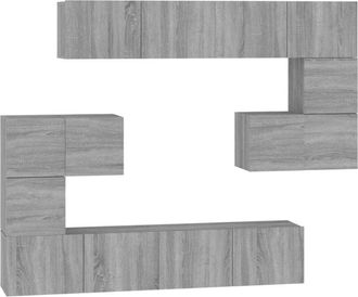 vidaXL Wall-mounted TV Cabinet Grey Sonoma Engineered Wood vidaXL