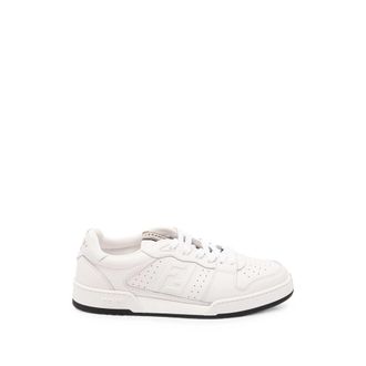 Fendi Logo-embossed Perforated Leather Sneakers