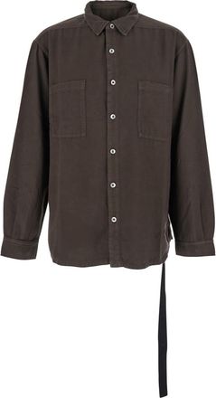 Rick Owens Dark Brown Solid Shirt