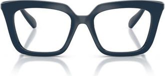 Swarovski 51mm Square optical glasses in Blue/demo Lens at Nordstrom