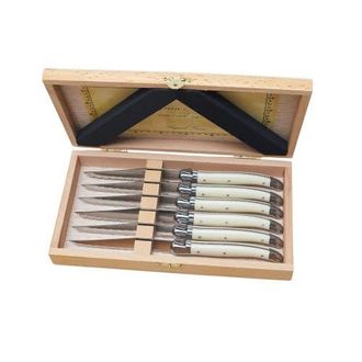 Be Home Laguiole 6 Piece Steak Knife Set in Wood Presentation Box in Ivory at Nordstrom