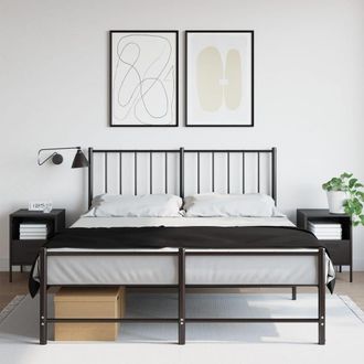 Berkfield Home Bedside Cabinets 2 pcs Black 36x39x50.5 cm Steel