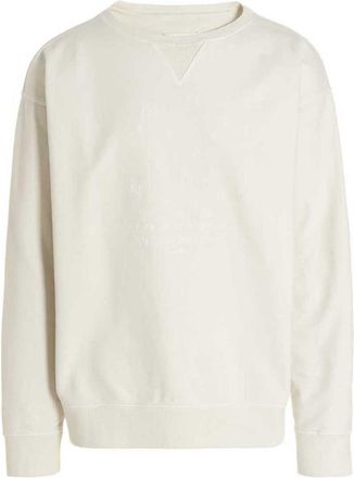 Maison Margiela White Logo Embroidery Sweatshirt