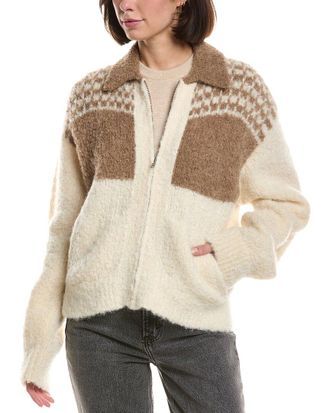 Mother Mother The Zip Raquette Alpaca-Blend Cardigan